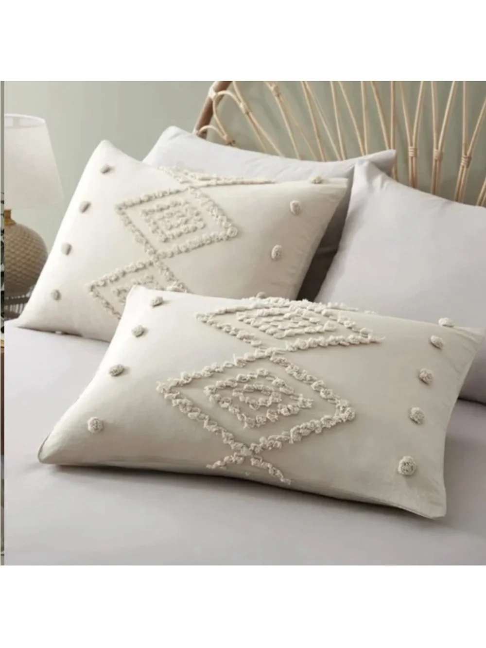 New Cream Boho  Tassel Comforter Duvet Blanket & Sham